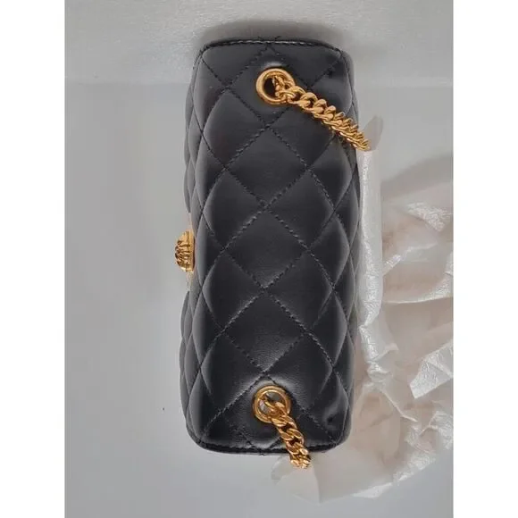 VERSACE Black Quilted Calfskin Leather Medusa Crossbody Bag $2200 NEW WITH TAGS - Picture 5 of 16